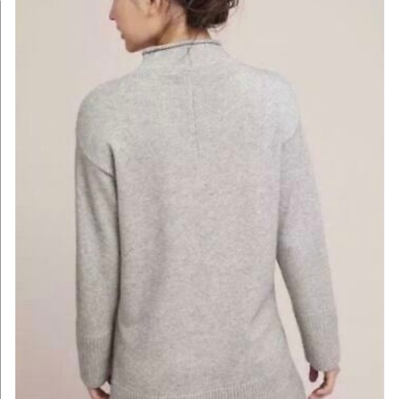 Anthropologie Light Grey Saskia Knit Sweater - Picture 2 of 5